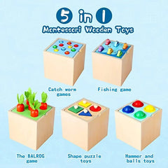5 in 1 Wooden Toy Box