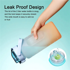 Gym fitness sports water bottle large capacity 2ltr