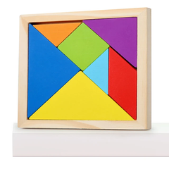 Wooden Tangram Puzzle- Multicolor |Small