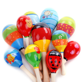 Wooden shaker rattle for babies (small)