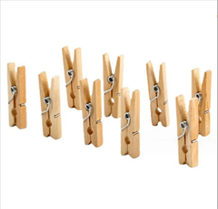 Mini wooden decorative clips set of 50pcs