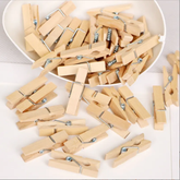 Mini wooden decorative clips set of 50pcs