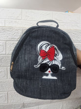 Denim Graphic Mini Back Bag Jk009