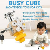 Montessori Wooden Busy Cube