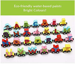Wooden Magnetic Train Toys| Alphabet ABCD Letters