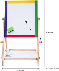 Multifunctional Wooden Easel – Double-Sided Magnetic Board