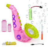 Automatic Saxophone Bubble Machine With 2 Bottles Of Bubble Solution