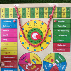 Wooden Calender Clock