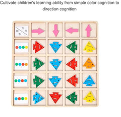 Direction Puzzle - Color, Direction Toys with Color Card Bottom Plate for Kids and Toddlers