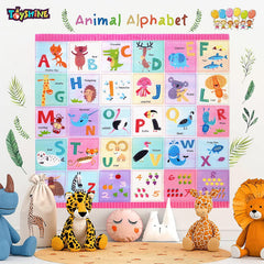 Colorful Animal Alphabet ABC Kids Wall Foam Stickers
