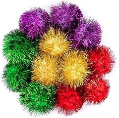 Sparkle Tinsel Pom Pom Balls ✨(50pcs)