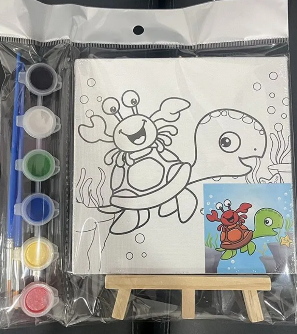 Wooden Art Canvas đź đ¨ painting set(15*15cm) Wooden Art Canvas đź đ¨ painting set(15*15cm)