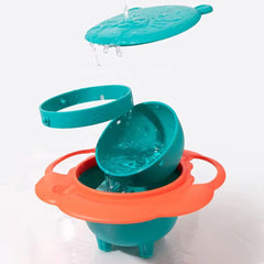 Gyro Bowl 360 Degree Rotation Baby Magic Bowl Spill Proof Snack Bowls for Toddlers (Vegetable)
