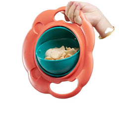 Gyro Bowl 360 Degree Rotation Baby Magic Bowl Spill Proof Snack Bowls for Toddlers (Vegetable)