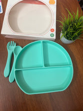 Silicone Suction Plate with 2 Spoons