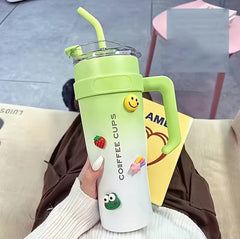 Dual Colour Stainless Steel Tumbler With Charms