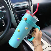 Dual Colour Stainless Steel Tumbler With Charms