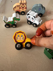 Pull Along Animal Vehicle (set of 6)