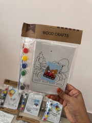 Wooden Canvas DIY Art set (13*18 cm)
