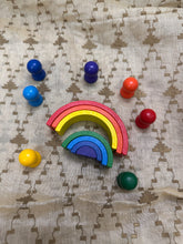 Mini Rainbow Stacker with Pegs