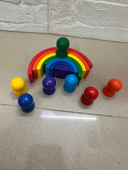 Mini Rainbow Stacker with Pegs
