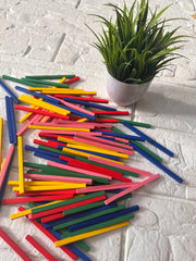 Wooden square sticks (set of 100)