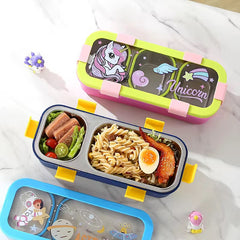2 Partition Bento Box 600 mL🚀🦄🦖