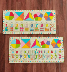 Wooden puzzle sorting board