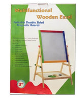 Multifunctional Wooden Easel – Double-Sided Magnetic Board