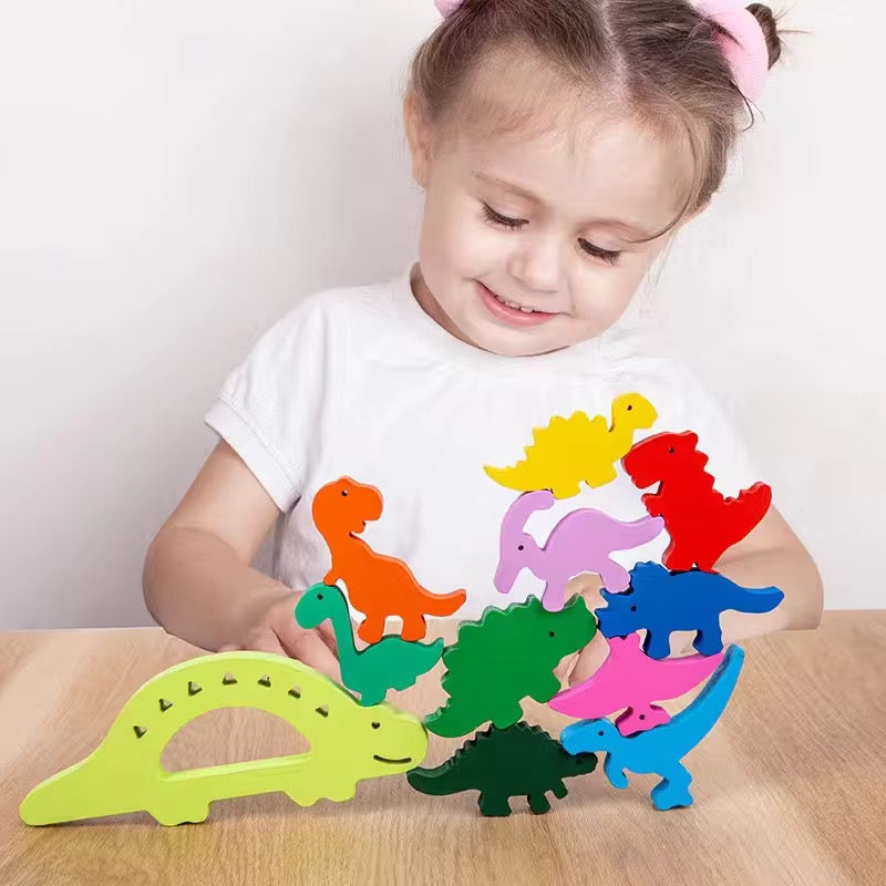 Wooden Stacking Dinosaur Toys