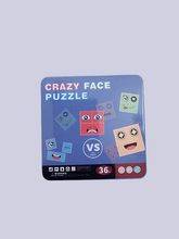 Crazy face puzzle set of 12 blocks