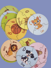 Wooden Round puzzle (alphabet)