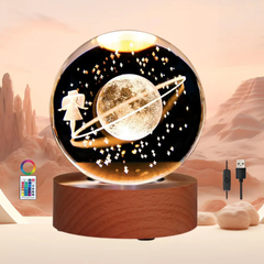3D Galaxy Crystal Ball Night Light