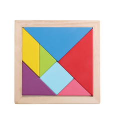 Wooden Tangram Puzzle- Multicolor |Small