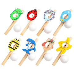 Wooden Blowing Ball Toy