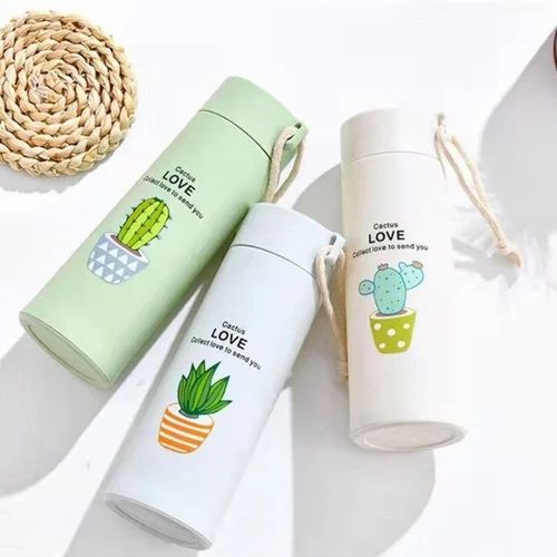 Love Cactus Glass Bottle 450ml