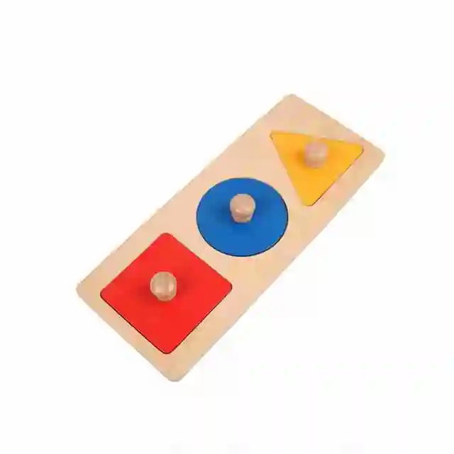 Wooden - 3 Shape Sorting & Stacking Sorter Toys Early Educational Geometric Blocks Puzzles for 1-3 Years Old Age Kids Boys and Girls (20 pieces)