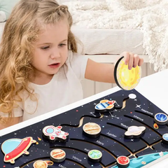 Toddler Solar System Wooden Puzzle for Kids