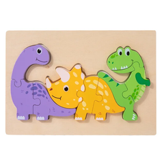 Family Chunky puzzle BOARD |Chunky Pieces Early Age Educational Wooden Jigsaw Puzzles (Multicolor)