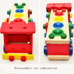 Wooden Knock-Down Toy Car| Screw car
