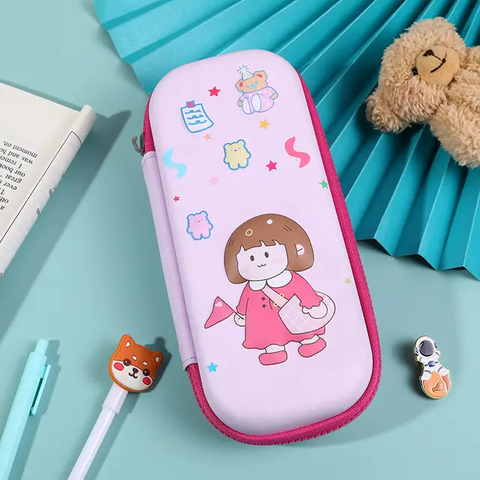 Pencil Case for Kids Storage Pouch Cartoon Pen Holder for School Kids Large-Capacity Storage Box Student Stationery Box. 