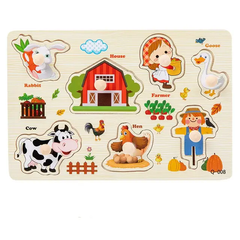 Pre Nursery Educational |Board Game Alphabets Numbers Animals & Birds Educational Toy