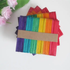 Colored Popsicle Sticks, Colored Wood Craft Sticks, Natural Wooden Popsicle Sticks Lolly Sticks for Arts Crafts, Model Making, Decoration|Large