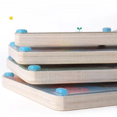 Wooden Magnetic Maze Train Toy for Kids