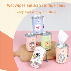 Wet Wipes In Cute Reusable Tin -Each