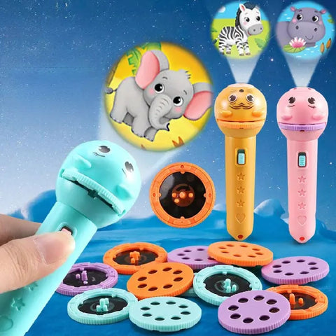 Projection Toy Education Learning Toy with 3 Slides for Kids - Early Cognitive Ability Development Play Tool