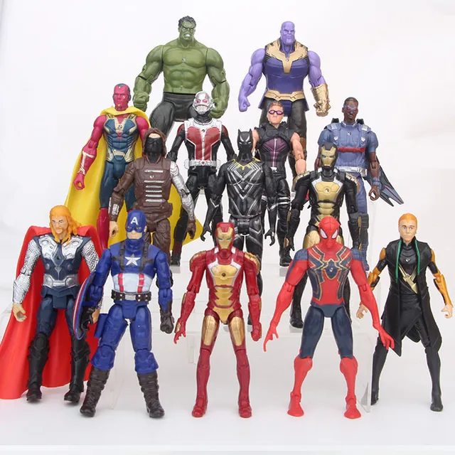 Avengers Hero Action Super Heroes Captain America, Iron Man, Spiderman, Hulk(each piece)