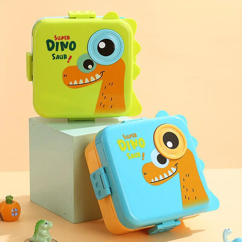 1pc Lunch Box, Dinosaur Pattern Leak Proof Bento Box