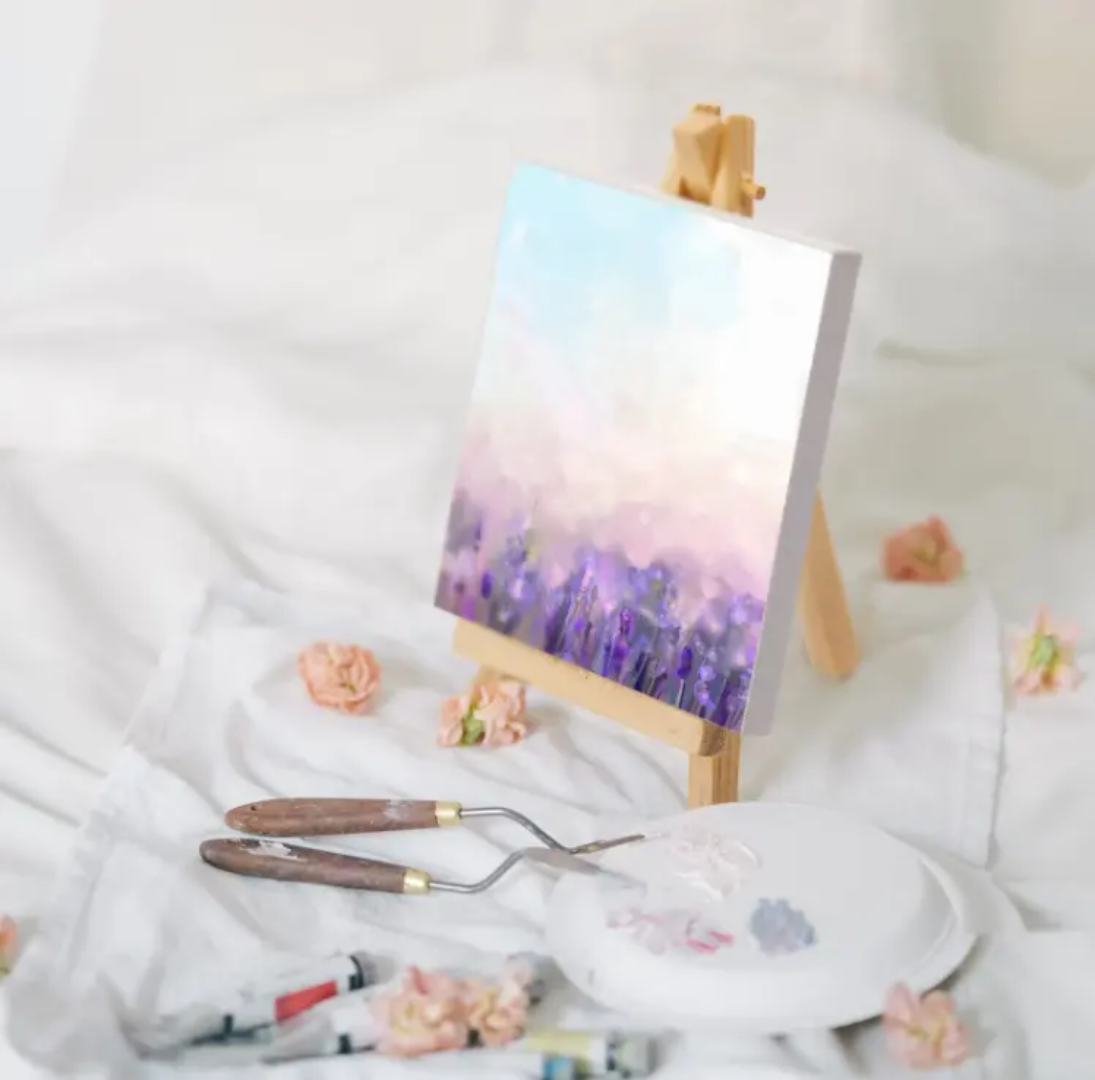 Small wooden easel  with Stann(10×10)cm (Each)