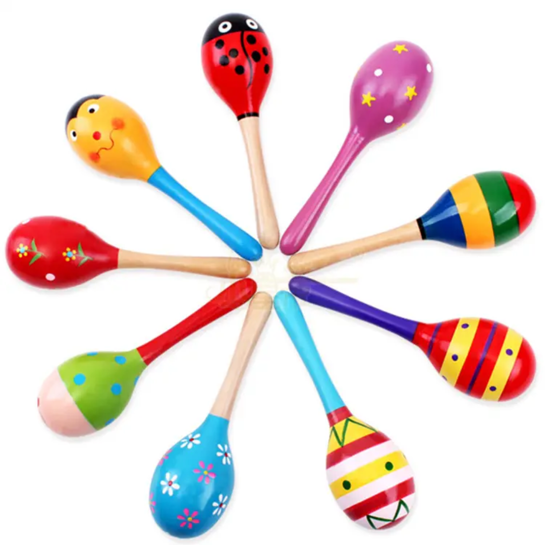 Wooden shaker rattle for babies (small)
